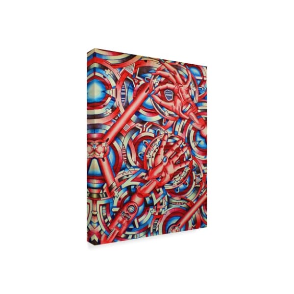 Abstract Graffiti 'Hands Of Time' Canvas Art,24x32